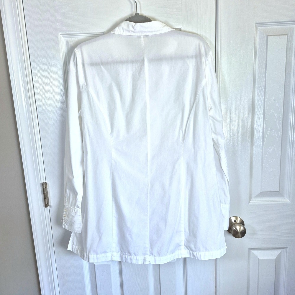 Vintage Puli white button down shirt floral embroidery‎ women's 12 - Picture 9 of 10